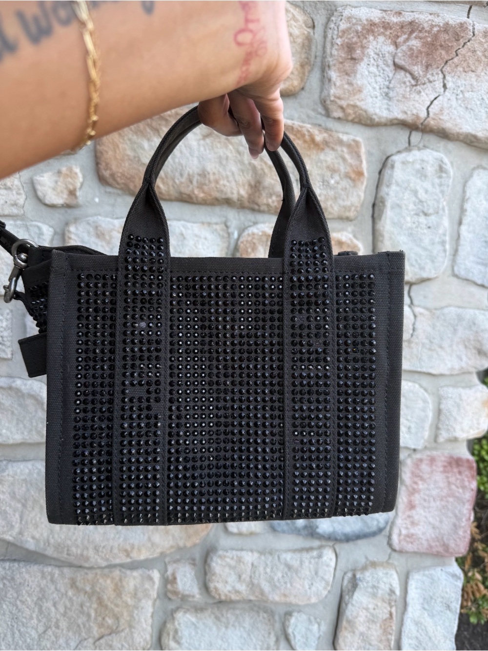 Marc Jacobs Small Crystal Canvas Tote - Picture 2 of 2